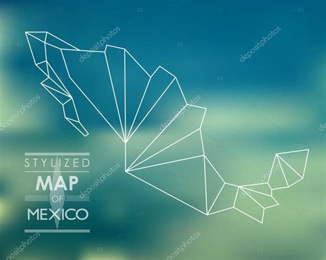 Stylized Map Of Mexico — Stock Vector © Mdesignstudio 42455439