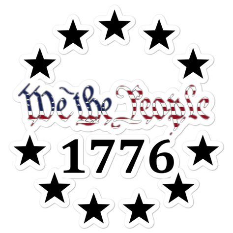 1776 We The People Sticker Patriotic Window Decal Usa Flag We Etsy