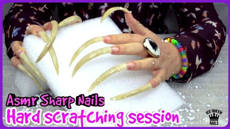 Close Up Perfect Asmr Extreme Aggressive Long Nails Scratching Hard Bes Scratching Long