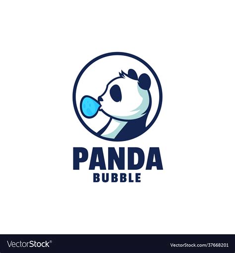 Logo Panda Mascot Cartoon Style Royalty Free Vector Image