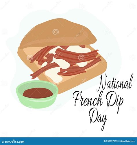 National French Dip Day Idea For Poster Banner Flyer Postcard Or