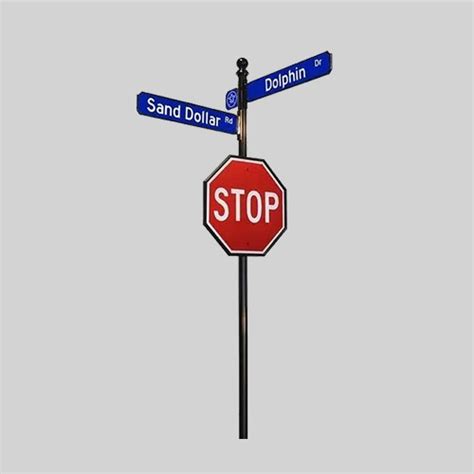 Street Signs 10 30x30 Stop Double Street W Logo Sign