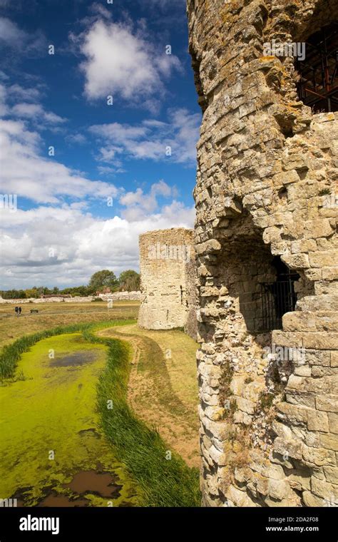 Uk England East Sussex Pevensey Norman Castle Built On Site Of