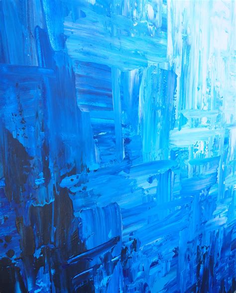 Original Blue Abstract Painting Large Canvas Art Abstract Blue Etsy