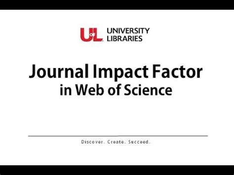 Journal Impact Factor in Web of Science - YouTube
