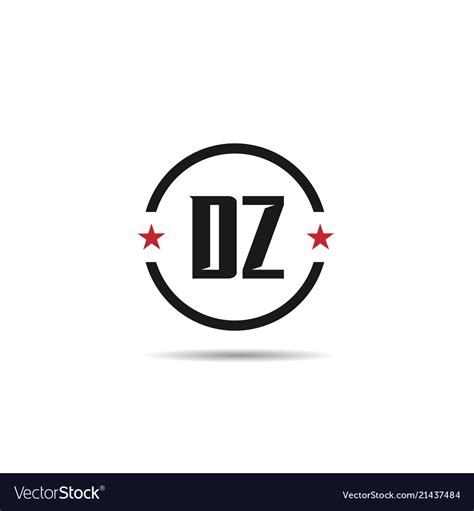 Initial Letter Dz Logo Template Design Royalty Free Vector