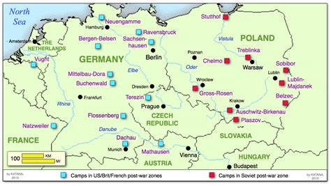 Map Of Nazi Concentration Camps