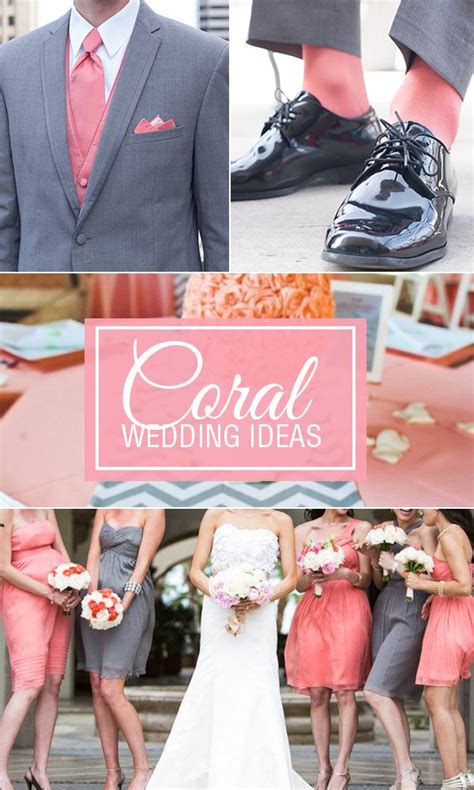Coral And Grey Wedding Ideas