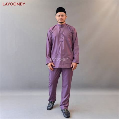 Jual Setelan Baju Melayu Pria Teluk Belanga Bahan Katun Toyobo Satu Set