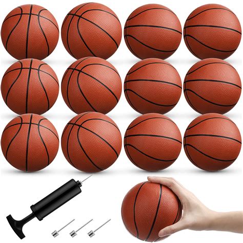 12 Pcs 5 Inch Mini Basketball Set Size 1 Small Basketball For Kids