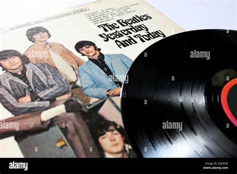 English Rock Band The Beatles Music Album On Vinyl Record Lp Disc