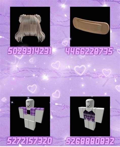 Purple Aesthetic Outfit Roblox Codes Roblox Roblox Bloxburg Decal Codes