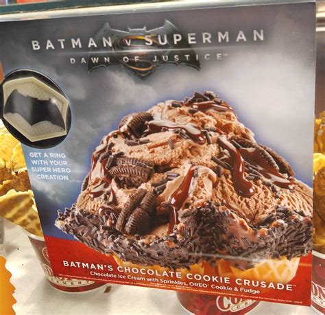 A Geek Girls Take Geeky Food Cold Stone Creamery Batman Vs Superman Ice Cream Creations