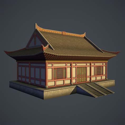 Chinese Traditional House By Alexander Lomovtsev3d Asset Low Poly