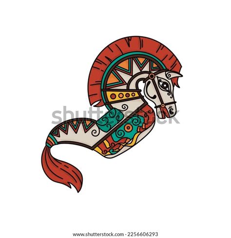 Horse Dance Traditional Ethnic Kuda Lumping Stock Illustration