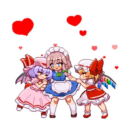 Dynasty Reader Image › Migel Futoshi Remilia X Sakuya Flandre X Sakuya Touhou Project Yuri