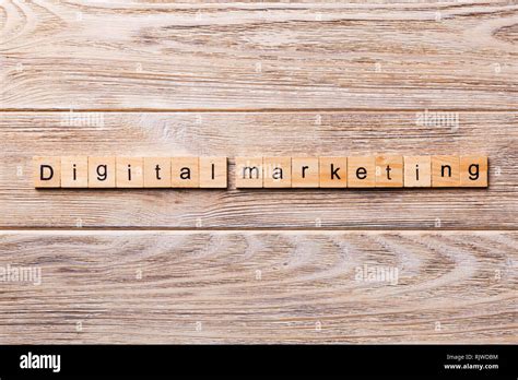 Digital Marketing Word Written On Wood Block Digital Marketing Text On