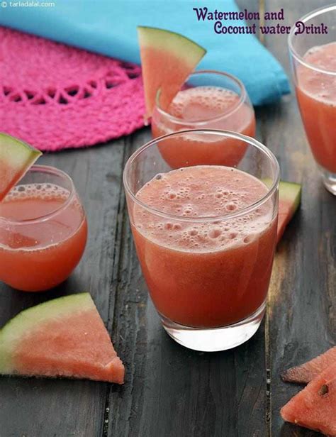 Watermelon And Coconut Water Drink Recipe