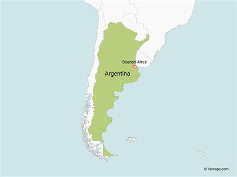 Map Of Argentina With Neighbouring Countries Free Vector Maps