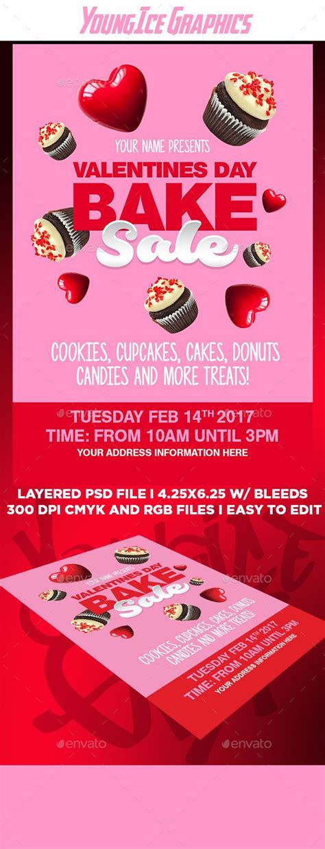 Valentines Day Bake Sale Flyer Events Flyers Download Here Item