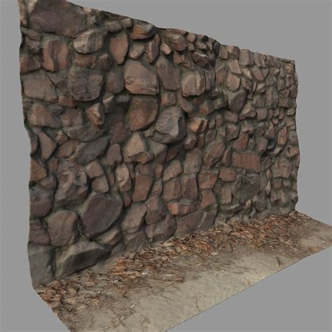 3D model VR / AR ready Stone wall | CGTrader