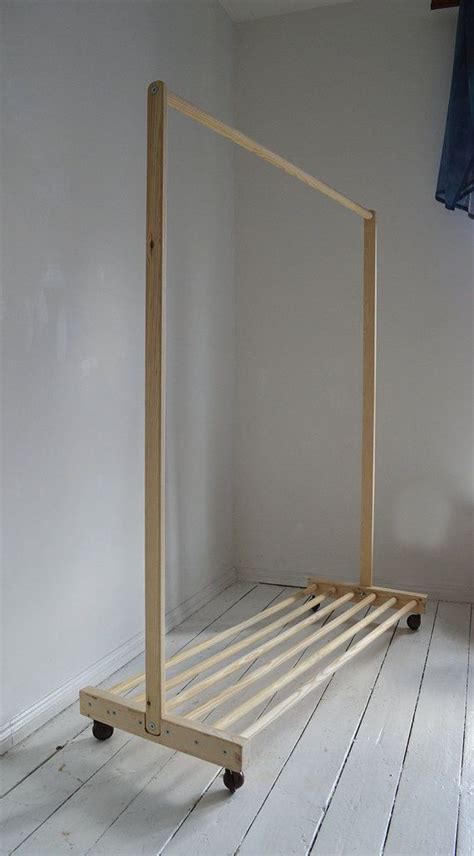 Handmade Natural Pine Wood Clothes Rail With Shelf And Etsy Uk