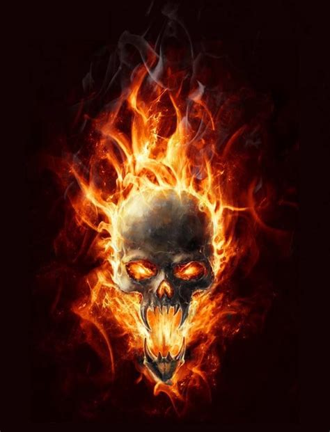 Fire Demon Skull Skulls Pinterest Skulls Fire And Demons