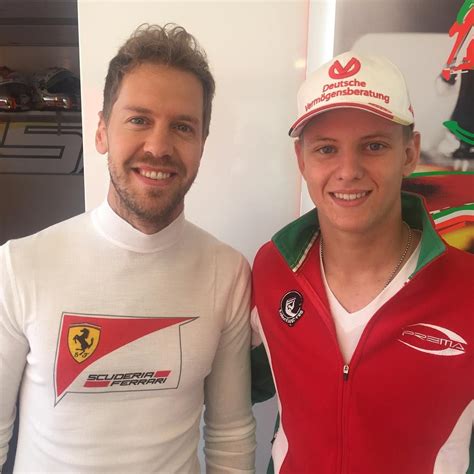 Official facebook page of mick schumacher, ferrari driver academy driver, fia f2 for prema. Lovely pic: Sebastian Vettel with Mick Schumacher (Michael ...