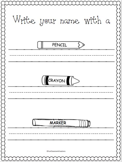 Printable writing your name worksheet for kindergarten aged children. Name Writing Practice Worksheet - Madebyteachers | Name ...