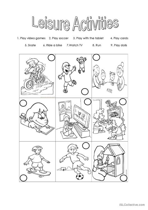 Leisure Activities General Vocabular English Esl Worksheets Pdf And Doc