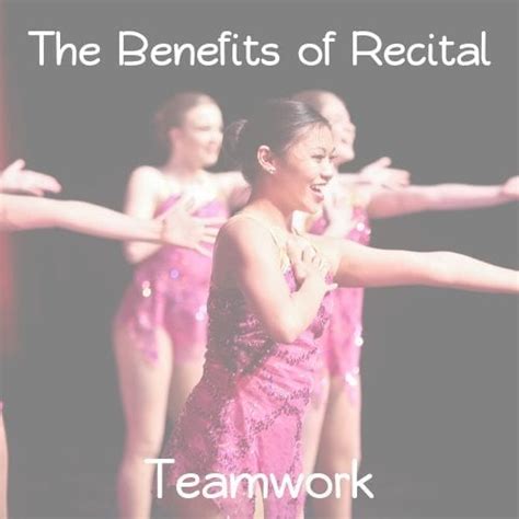 The Benefits Of Recital Teamwork Classic Image Dance
