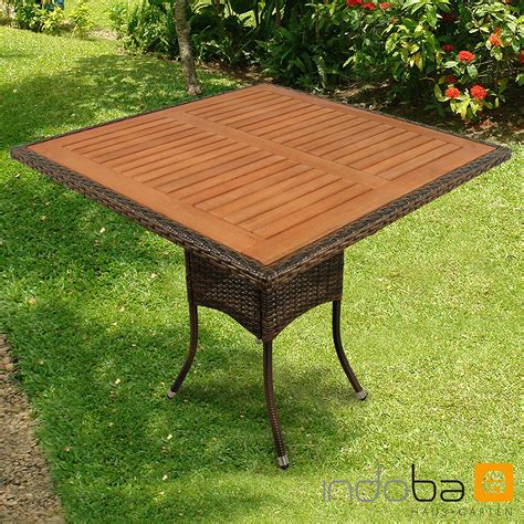 Same day shipment, next day delivery available. Gartentisch Valencia - quadratisch - Polyrattan - braun ...