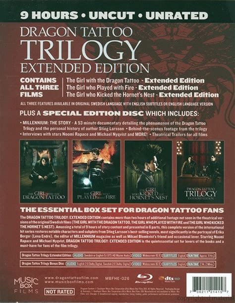 A journalist is aided by a young female hacker in his search for the killer of a woman who has been dead for forty years. Dragon Tattoo Trilogy: Extended Edition (Blu-ray 2009 ...