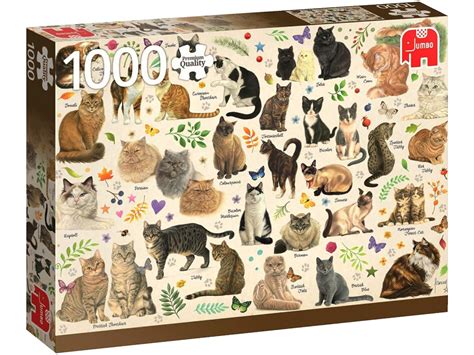 Free delivery for many products! JIGSAW PUZZLE BY JUMBO - CATS POSTER 1000 PIECE