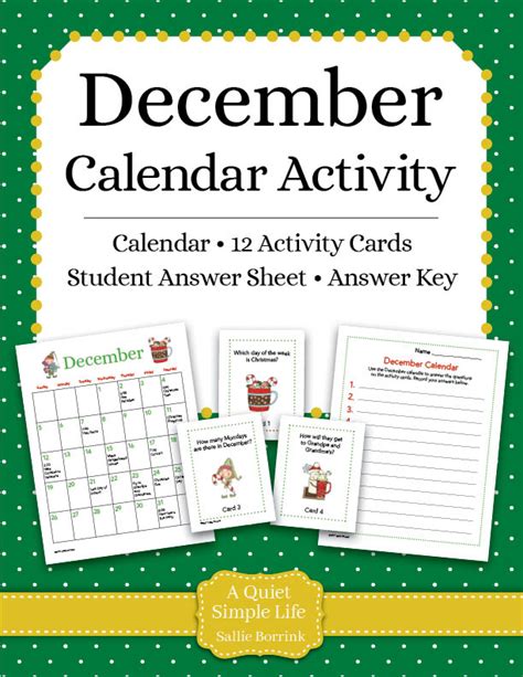 December Calendar Activity The Faithful Christian Woman
