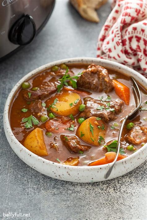 Best Ever Slow Cooker Beef Stew Recipe Belly Full