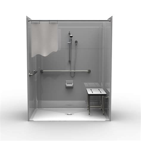 Ada Roll In Shower One Piece 63x37 Smooth Wall Look