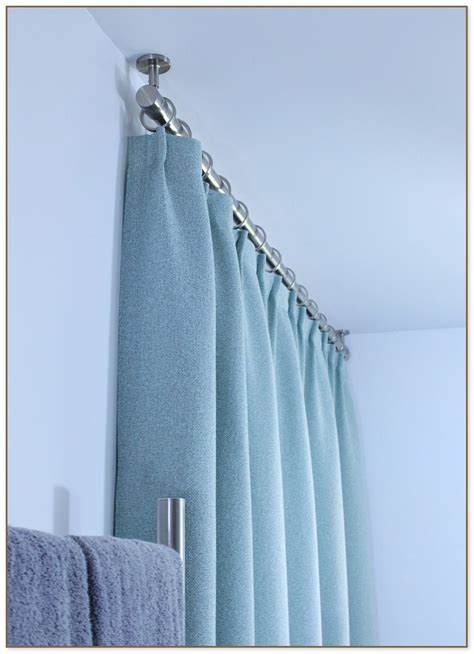 Shower curtains are used a lot nowadays instead of shower doors and they are also more effective. Ceiling Mount Shower Curtain Rod