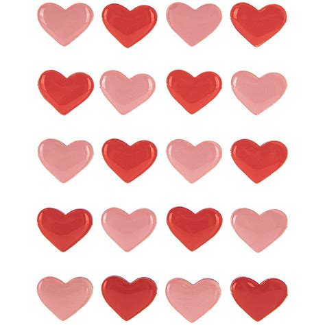Pink And Red Hearts 3d Stickers Hobby Lobby 1778943