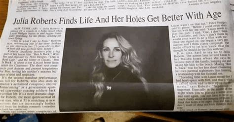 Newspaper Made An Awkward Typo On Julia Roberts Headline And The