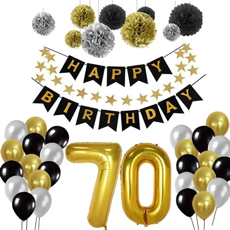 Buy Toupons Birthday Decorations Balloons 70th Birthday Party Supplies