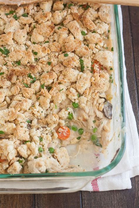 Chicken Pot Pie With Savory Crumble Topping Savoury Crumble Yummy