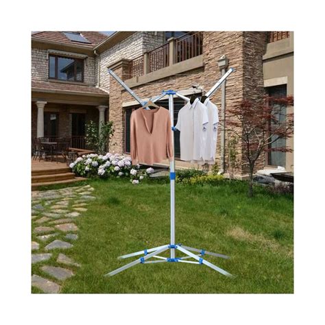 Rotary Washing Line Clothes Airer Adjustable Foldable Laundry 4 Arm On