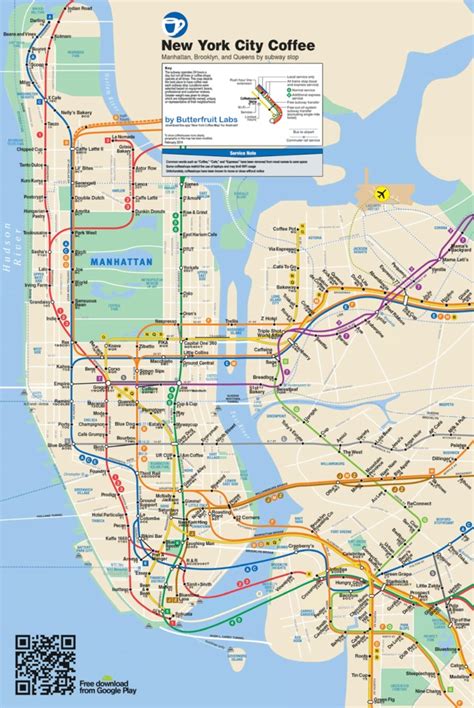 Ride Stop Sip Repeat The Manhattan Subway Station Coffee Map