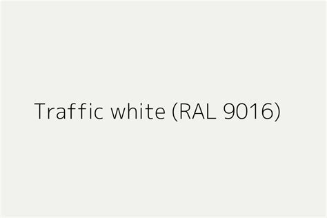 Traffic White RAL 9016 Color HEX Code