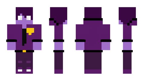Purpleguyfnaf скин Minecraft по нику 64x64 Steve
