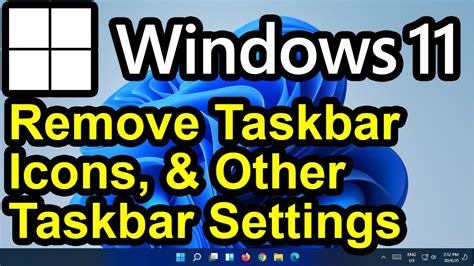 ️ Windows 11 Remove Icons From Taskbar Hide Taskbar Left Align