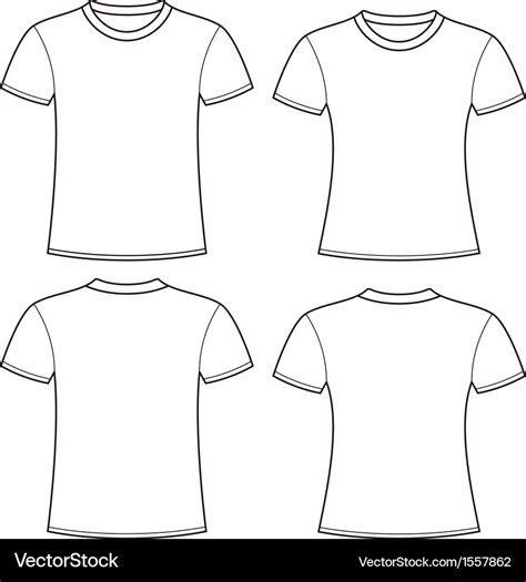 Blank T Shirts Template Royalty Free Vector Image