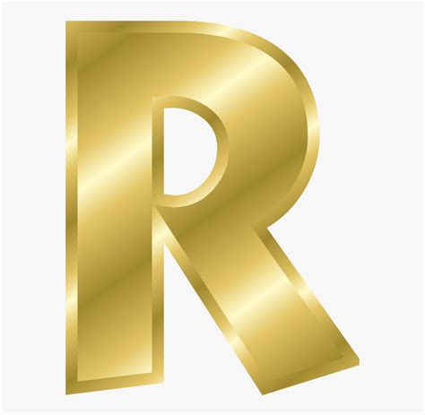 Effect Letters Alphabet Gold Letter R In Gold Free Transparent