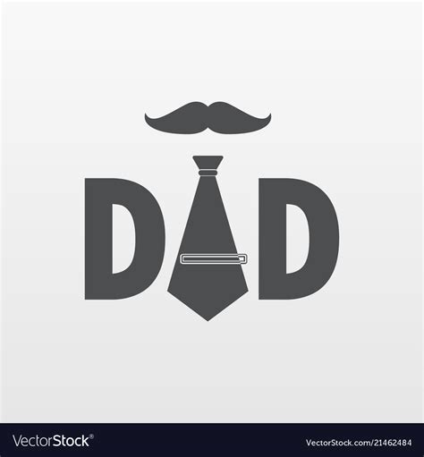 Flat Dad Icon Isolated Logo Royalty Free Vector Image